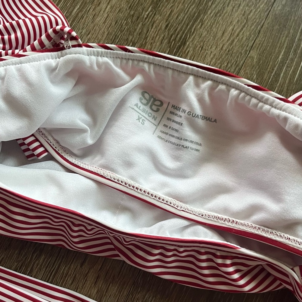 Albion Red and White Striped Swim Set - Picture 6 of 6